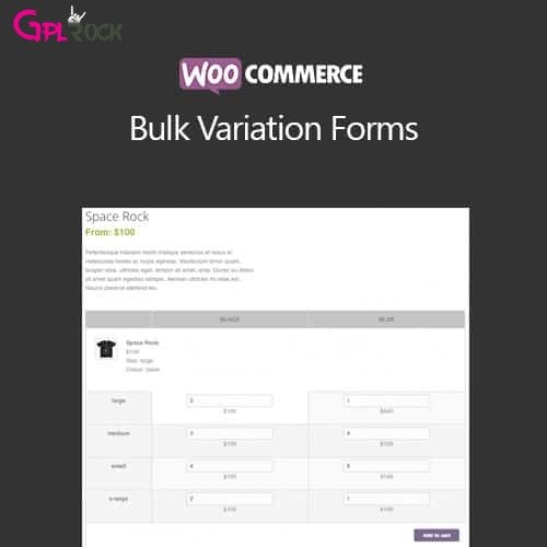 WooCommerce Bulk Variation Forms